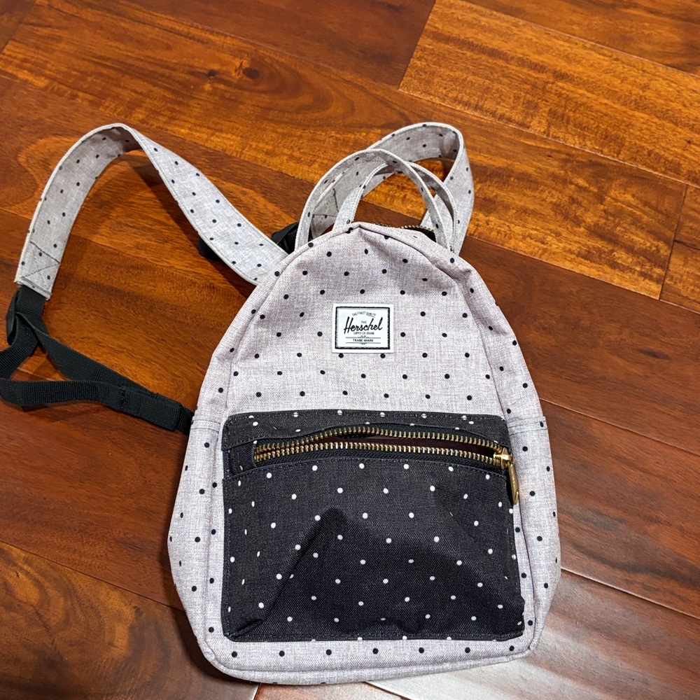 Herschel Mini Backpack Gray Polka Dot